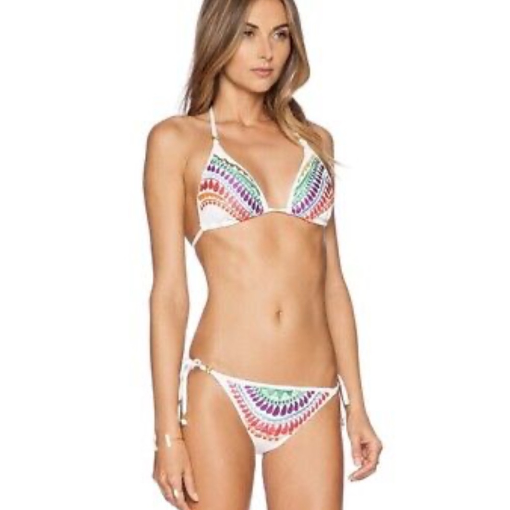 Trina turk embroidered low rise bikini